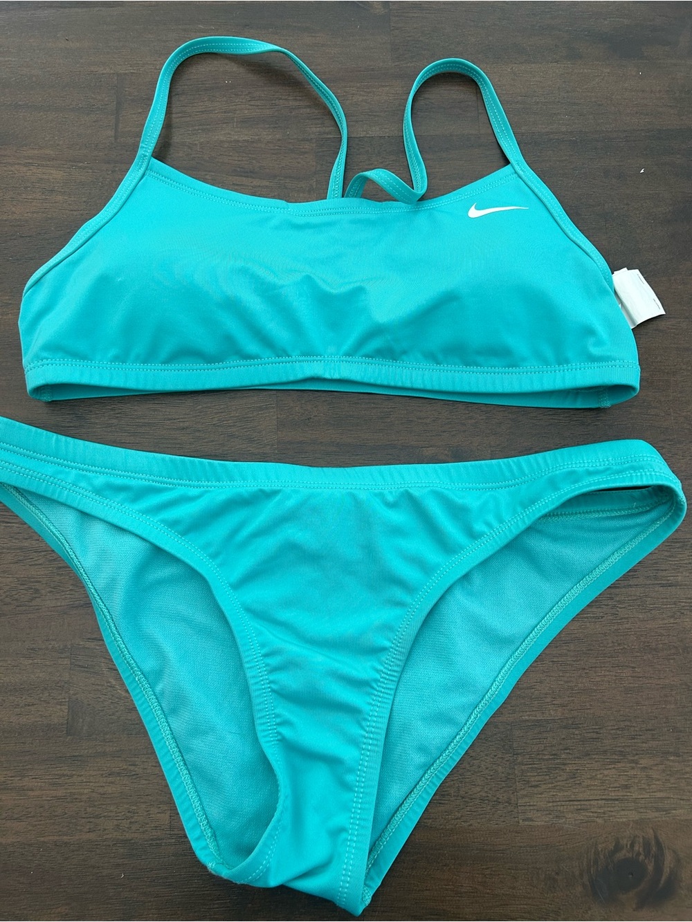 Nike Teal Scoop-Top Two-Piece Swim Bikini